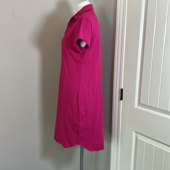 Frank and Eileen LAUREN Polo Dress HERITAGE JERSEY Peony Pink Coastal Sz M NEW - Picture 5 of 14